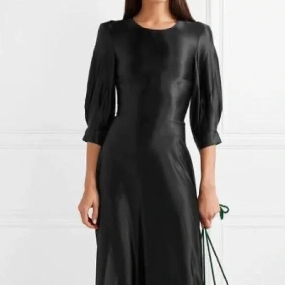 DEITAS 100% Silk Pleated Maxi Dress - Picture 4 of 16